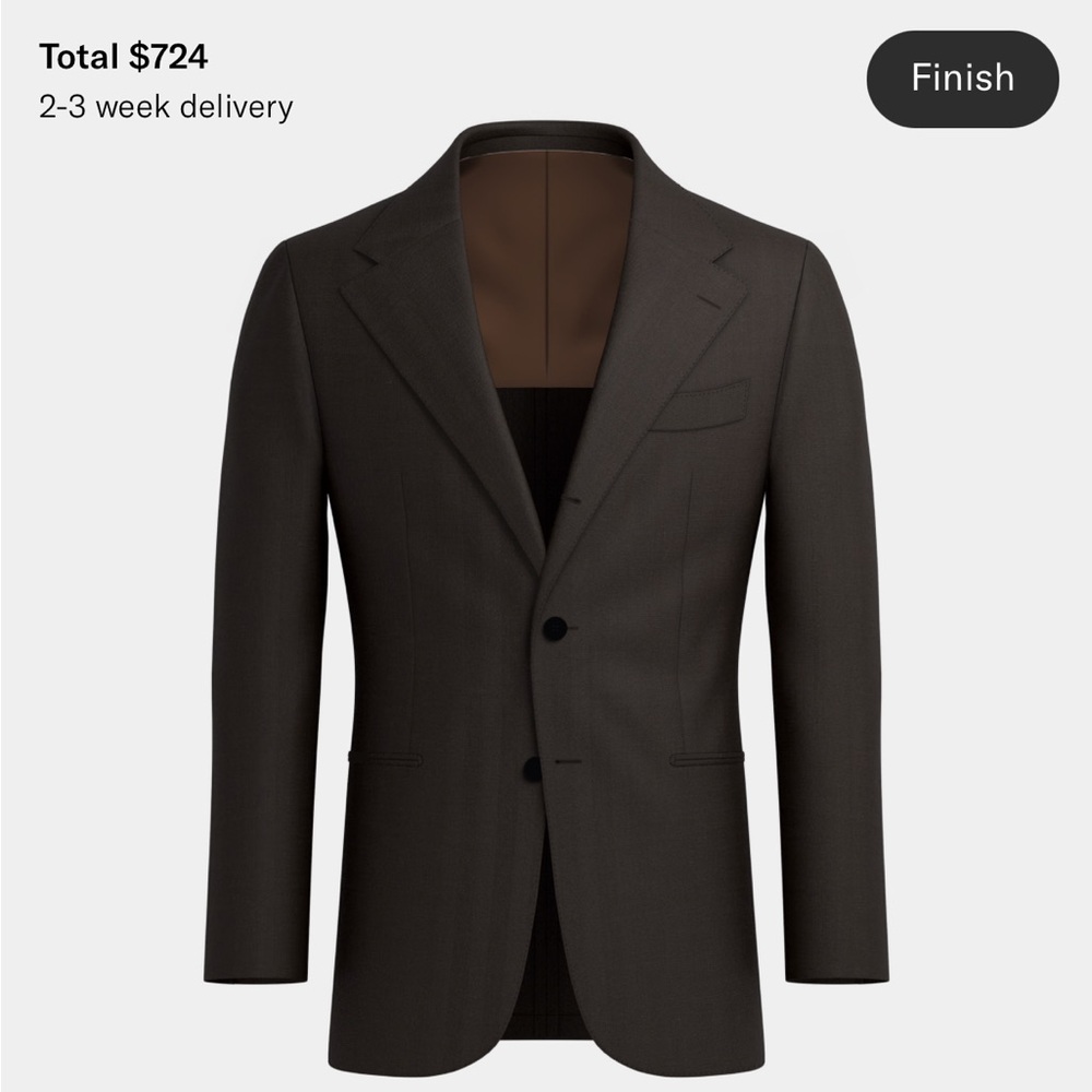 Suitsupply brown herringbone jacket - Picture 2 of 6